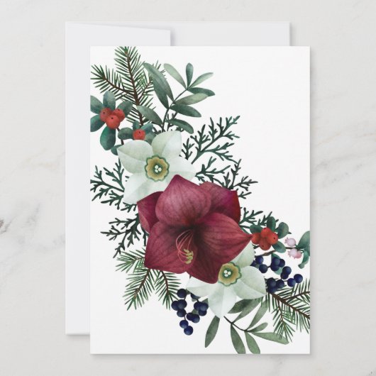 Invitation Beau thème de Noël Wedding shower (Dos)