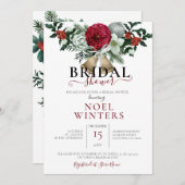 Invitation Beau thème de Noël Wedding shower (Devant / Derrière)