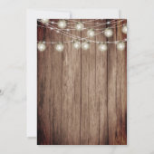 Invitation Beau tonneau en bois rustique et tournesols (Dos)