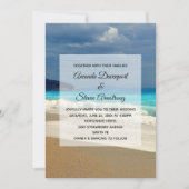 Invitation Beau Turquoise Mer Mariage Photo Tropical (Devant)