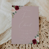 Invitation Beau vin & Blush Elegance Mariage