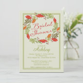 Invitation Beau Wedding shower de couronne d'automne (Debout devant)