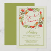 Invitation Beau Wedding shower de couronne d'automne (Devant / Derrière)