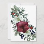 Invitation Beau Wedding shower floral de Noël (Dos)