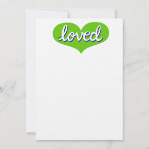 Invitation BEAUCOUP AIMÉ - Adoré - Coeur d'amour vert