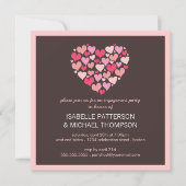 Invitation Beaucoup de coeurs adorent l'invitation de la part (Devant)