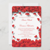 Invitation Beaucoup de Coeurs Rouges Saint Valentin (Devant)
