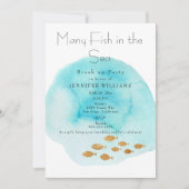 Invitation Beaucoup de poissons dans la mer cassent l'invitat (Devant)