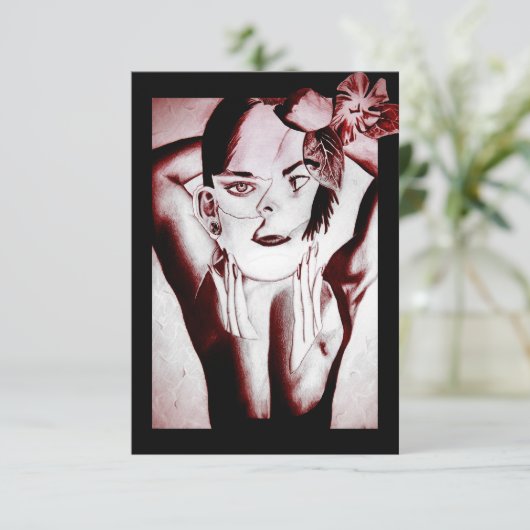 Invitation beauté collée (Debout devant)