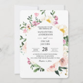 Invitation Beauté colorée moderne Aquarelle Fleurs (Devant)