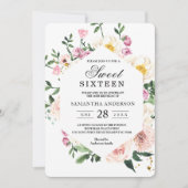 Invitation Beauté colorée moderne Aquarelle Fleurs (Devant)