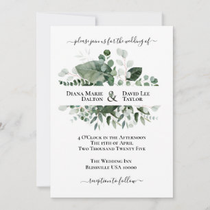 INVITATION BEAUTÉ DU PRINTEMPS VERDURE BOTANIQUE