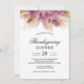 Invitation Beauté élégante moderne Orchidée rose & Pampas & O (Devant)