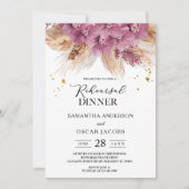 Invitation Beauté élégante moderne Orchidée rose & Pampas & O (Devant)