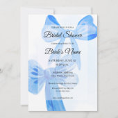 Invitation Beauté en Bleu Bright Bow nuptiale douche Invitati (Devant)