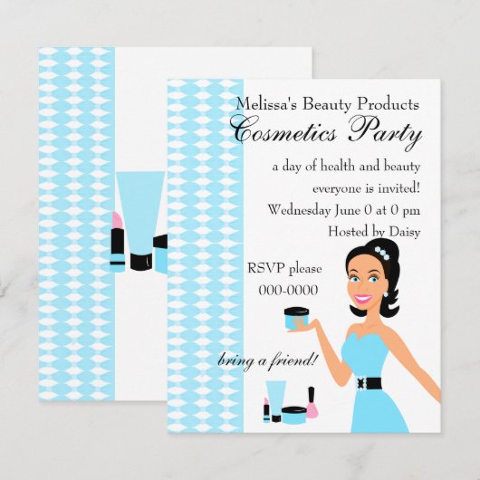 Invitation Beauté et diamants ! (Devant / Derrière)