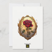 Invitation Beauté et la bête Rose Castle Sweet 16 (Dos)