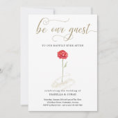 Invitation Beauté et mariage de la bête seulement (Devant)