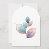 Invitation Beauté Ethérée Soft Tone Whimsical Feuilles Pastel (Dos)
