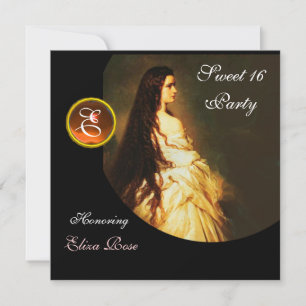 INVITATION BEAUTÉ ETHERNE, SUCRE 16 JAUNES, BLACK BLANC DOMMA