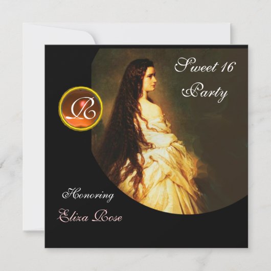 INVITATION BEAUTÉ ETHERNE, SUCRE 16 JAUNES, BLACK BLANC DOMMA (Devant)