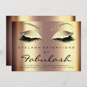 Invitation Beauté Lashes Extension Aftercare Instruction Gold