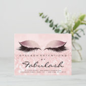 Invitation Beauté Lashes Extension Aftercare Instruction Pink (Debout devant)