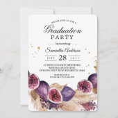 Invitation Beauté moderne Figes violettes & Pampas & gouttes  (Devant)