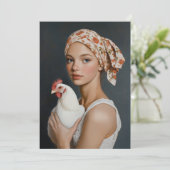 Invitation Beauté rustique avec poulet (Debout devant)