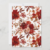 Invitation Beauté rustique Bohème Feuille Vin Vin Mariage (Dos)