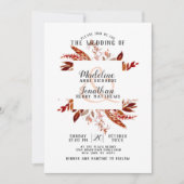 Invitation Beauté rustique Boho Chic Fall Mariage de couronne (Devant)