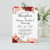 Invitation Beauté Rustique Bordure Florale Réception de Maria (Debout devant)