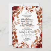 Invitation Beauté rustique Floral Automne Harvest Mariage fro (Devant)