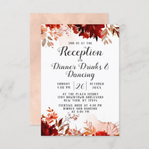Invitation Beauté rustique Floral Mariage de automne de la fr