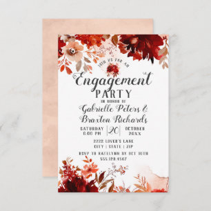 Invitation Beauté rustique Floral Watercolor