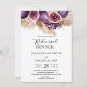 Invitation Beauté tendance violet Figs & Pampas (Devant)