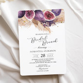 Invitation Beauté tendance violet Figs & Pampas