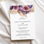 Invitation Beauté tendance violet Figs & Pampas