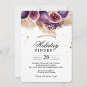 Invitation Beauté tendance violet Figs & Pampas (Devant)