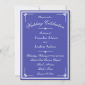 Invitation Beautiful Blue All In One RSVP Website Wedding (Devant)