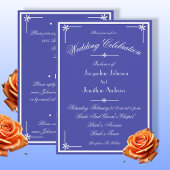 Invitation Beautiful Blue All In One RSVP Website Wedding