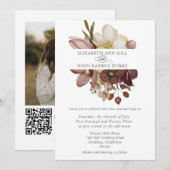 Invitation Beautiful boho rose & neutral wedding (Devant / Derrière)