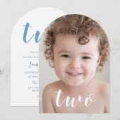 Invitation Beautiful Boys 2e anniversaire fête photo Arch (Devant / Derrière)