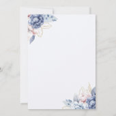 Invitation Beautiful Bridal Shower with Flowers Blue Tones (Dos)
