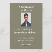 Invitation Beautiful Celebration of Life Service Lake Beach (Dos)