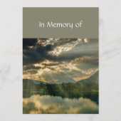 Invitation Beautiful Celebration of Life Service Lake Beach (Devant)