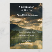 Invitation Beautiful Celebration of Life Service Lake Beach (Dos)