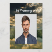 Invitation Beautiful Celebration of Life Service Lake Beach (Devant)