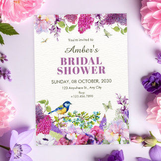 Invitation Beautiful floral garden bridal shower