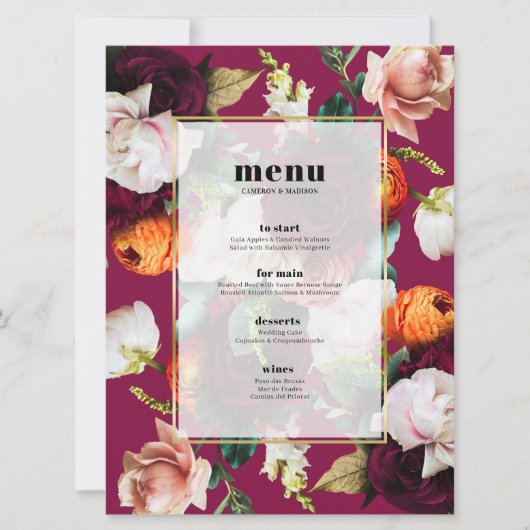 Invitation Beautiful Flowers (Devant)